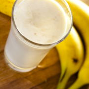 Amandel bananen milkshake recept