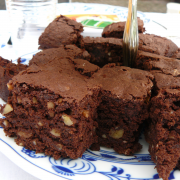 Brownies met walnoten en stukjes chocolade recept