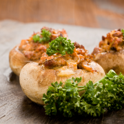 Gegratineerde champignons met ham recept