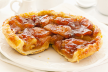 Tarte tatin met bacon en geitenkaas met aardappelschil recept