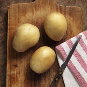 Aardappel gevuld met verse garnalen recept