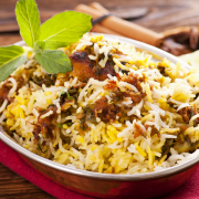 Grote garnalen met Indiase rijst recept