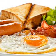 Engels grill-ontbijt met worst, bacon en ei recept