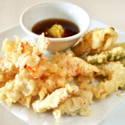 Gamba-tempura met sojasaus recept