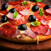 Pizza met salami/chorizo recept