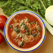 Tomaten/meiknolletjes soep recept