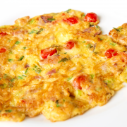 Fu yong hai kepiting  (omelet met krab en groente in zoete saus) recept