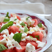 Watermeloen salade met geitenkaas recept